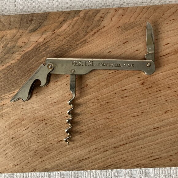 Wicked Pissah Opener & Vintage Pastene Somerville MA Corkscrew & Bottle Opener - Picture 3 of 6